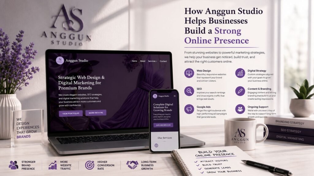 how anggun studio help business build a strong online presence